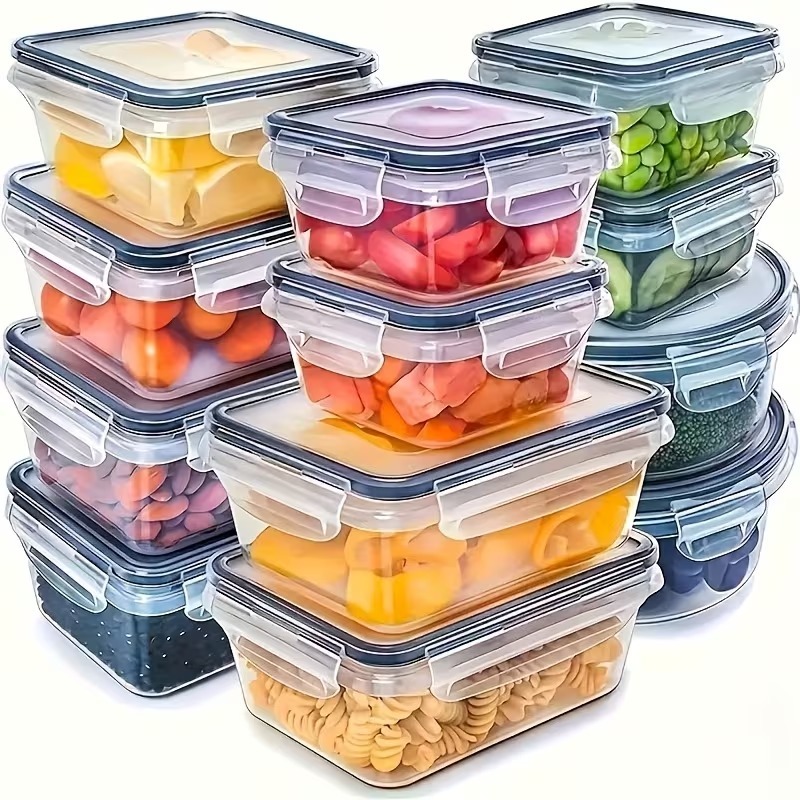 Health Wellness Lifestyle - 4-Piece Clear Food Storage Containers with