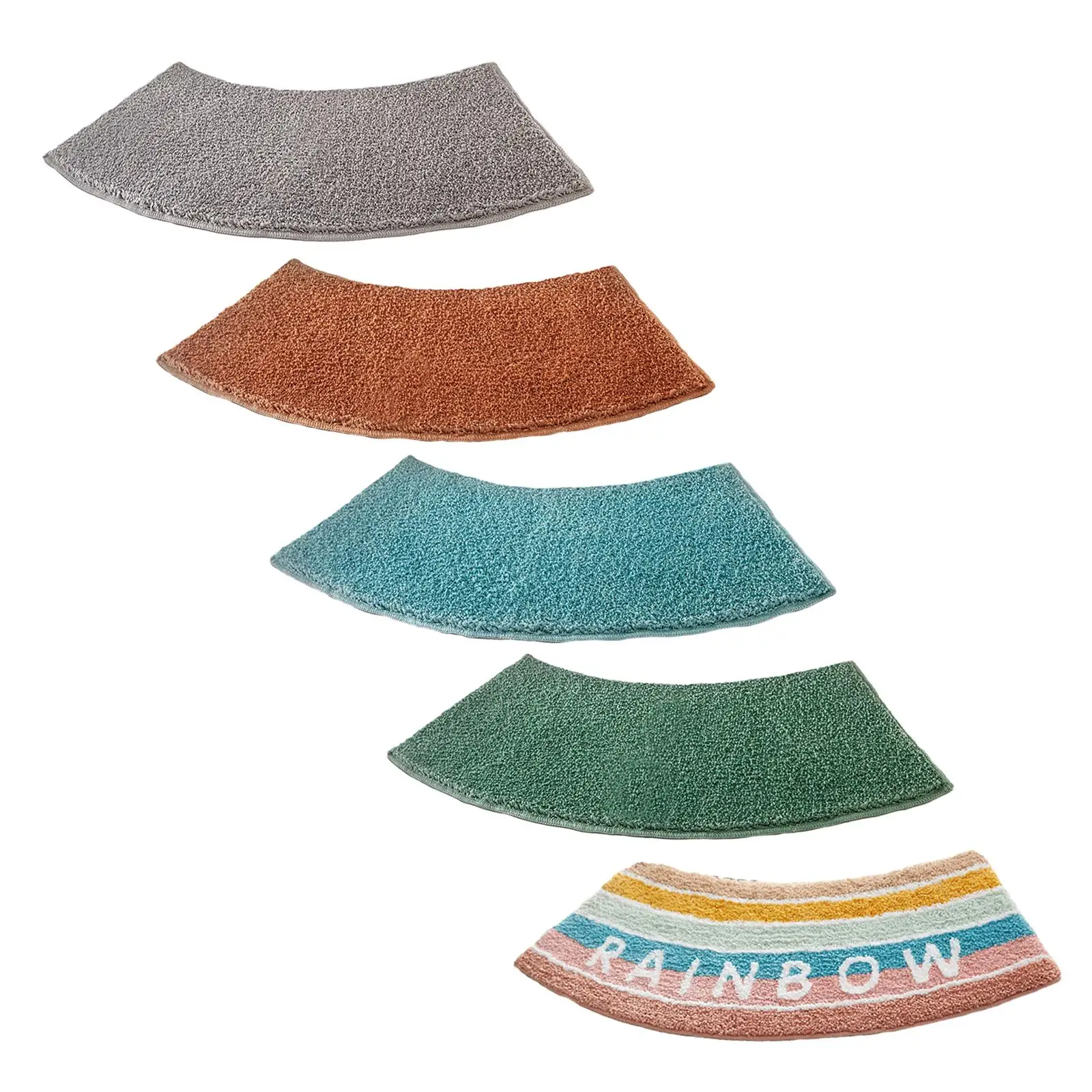Curved Shower Mat Toilet Rug B - Bamboo Bath Mat recension och pris